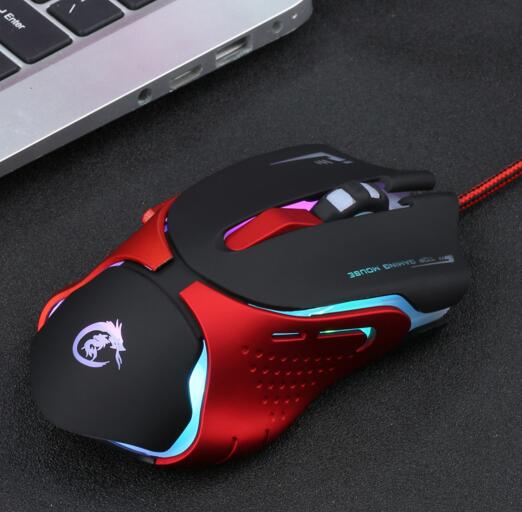 Adjustable 1200/1600/2400/3200 DPI Colorful flash game mouse